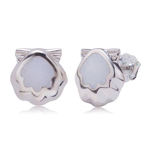Sterling Silver Sunrise Shell Post Earring Mother-of-pearl Inlay