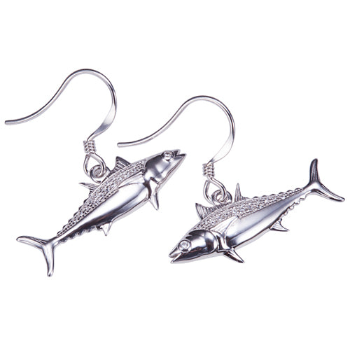 Sterling Silver Pave Cubic Zirconia Tuna Hook Earring