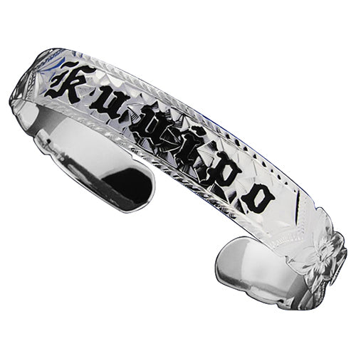 Hawaiian Jewelry Kuuipo Cut Out Black Cuff Bangle