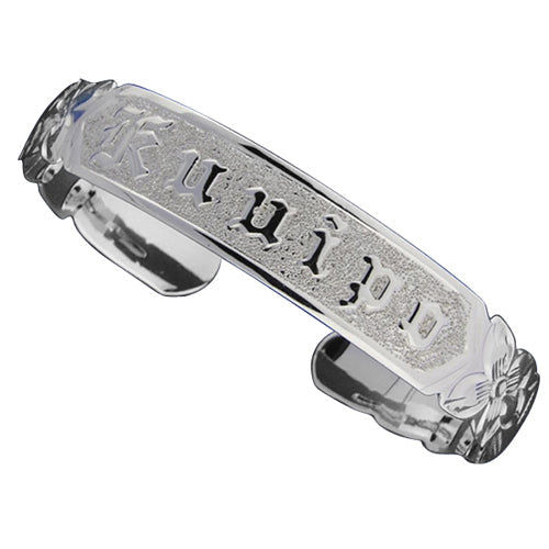 Hawaiian Jewelry Kuuipo Cut Out One Tone Cuff Bangle
