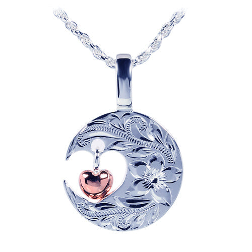 Sterling Silver Scroll C/O Heart+Heart Pendant