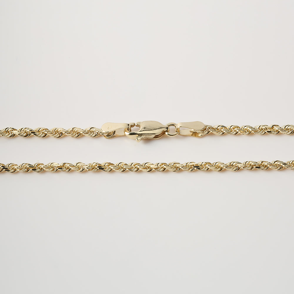 Kids' Real Solid Gold Rope Chain Kids' Real Solid Gold Rope Chain