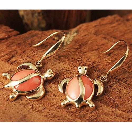 thumbnail image 2 of .925 Sterling Silver Hawaiian Honu Sea Turtle Dangle Earrings – Wire Hook, 10mm 2 of 3