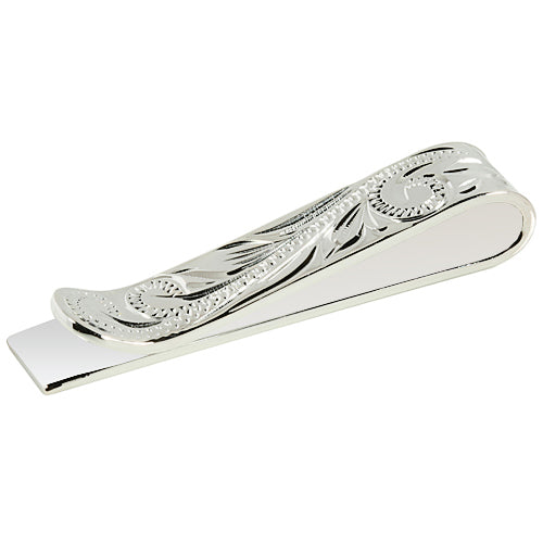 Sterling Silver 8mm Money Clip Scroll Engraving