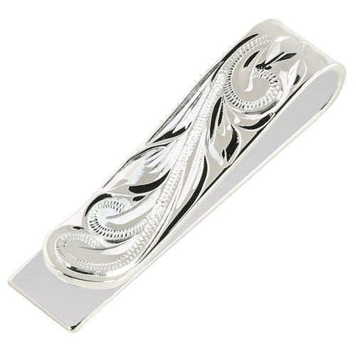 Sterling Silver 10mm Money Clip Scroll Engraving