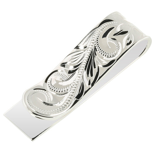 Sterling Silver 12mm Money Clip Scroll Engraving