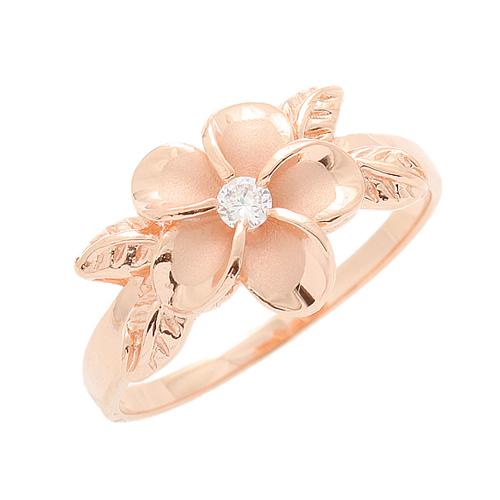 flower ring silver plumeria ring