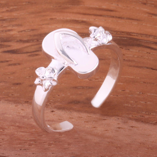 Hawaiian Plumeria and Slipper Toe Ring