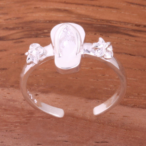 Hawaiian Plumeria and Slipper Toe Ring