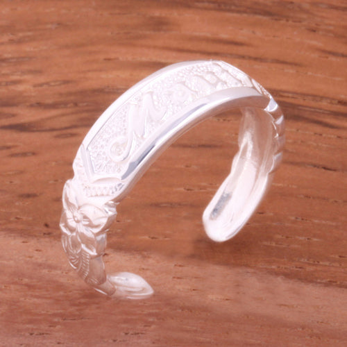 Hawaiian Scroll MAUI Smooth Edge Toe Ring