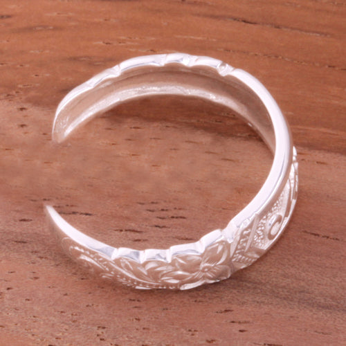 Hawaiian Scroll MAUI Smooth Edge Toe Ring