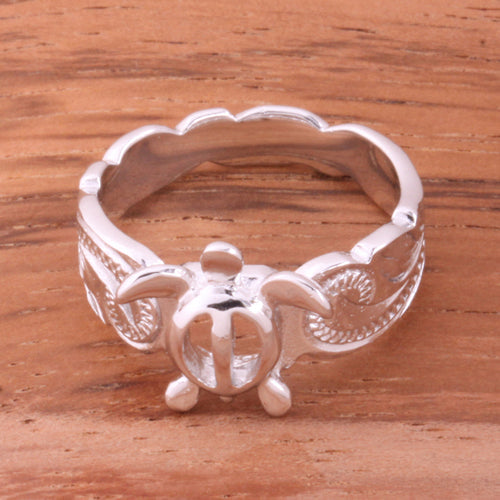 Hawaiian Scroll Honu Cut Out Edge Toe Ring
