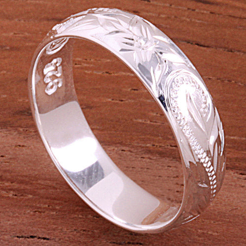 4mm Hawaiian Scroll Smooth Edge Toe Ring