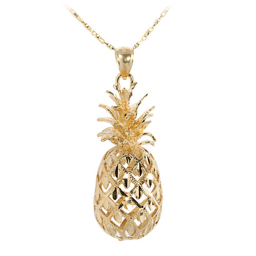 Yellow Gold Pineapple Pendant(L)